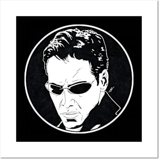 NEO - The Matrix (Circle Black and White) Posters and Art